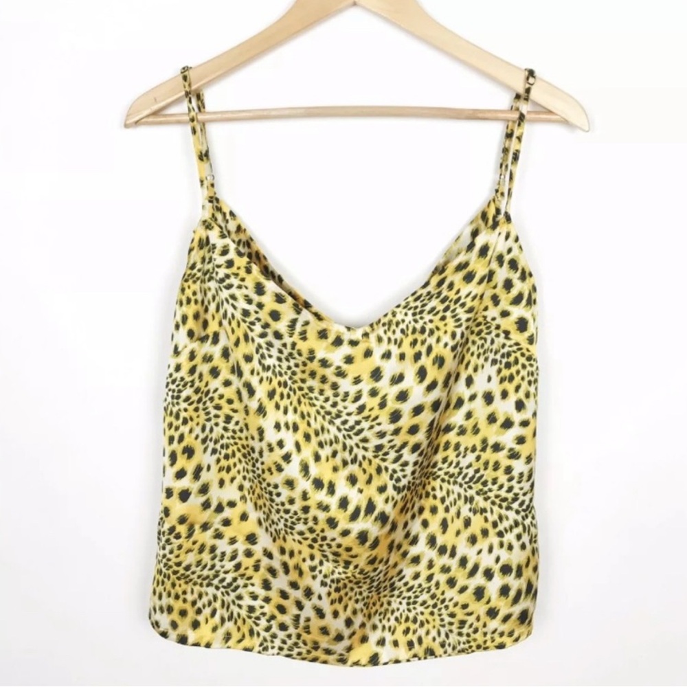 Urban Outfitters Gold and Black Sleeveless Asymmetrical Camisole